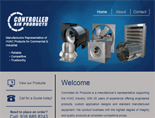 Tablet Screenshot of controlledairproducts.com